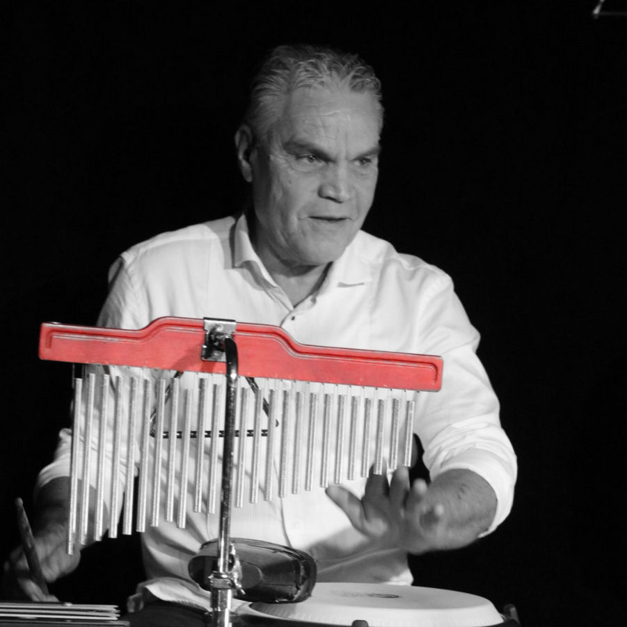 Jean-François Legros, percussionniste du Cabaret Pat'Jaune
